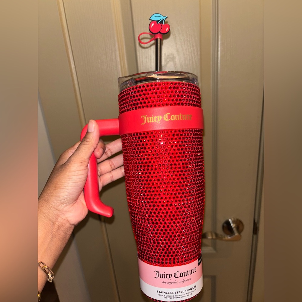 Juicy Couture Red Rhinestone Mug